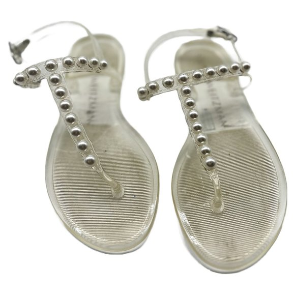 Stuart Weitzman | Shoes | Stuart Weitzman Transparent Pearl Sandals Sz 345  | Poshmark